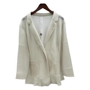 WynneCollection Mesh Blazer Canvas Ivory - Regular